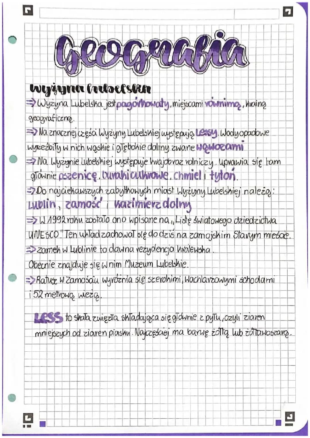 Wyżyna Lubelska klasa 5