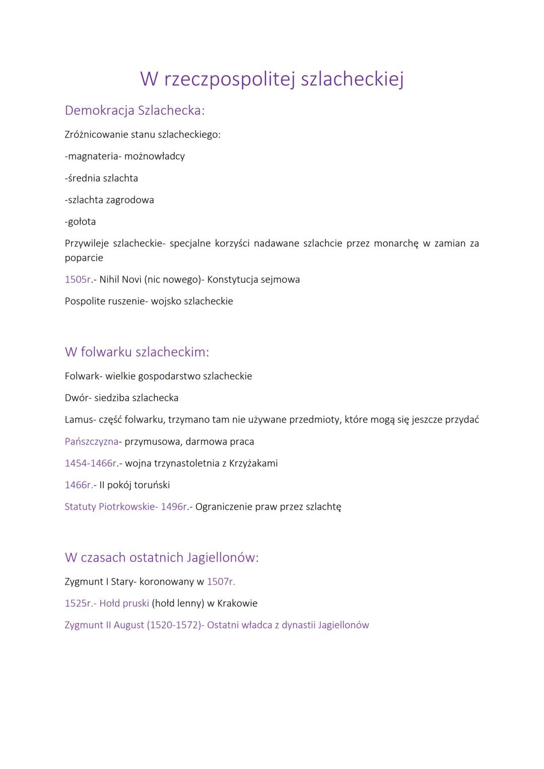 W rzeczpospolitej szlacheckiej

Demokracja Szlachecka:
Zróżnicowanie stanu szlacheckiego:
-magnateria- możnowładcy
-średnia szlachta
-szlach