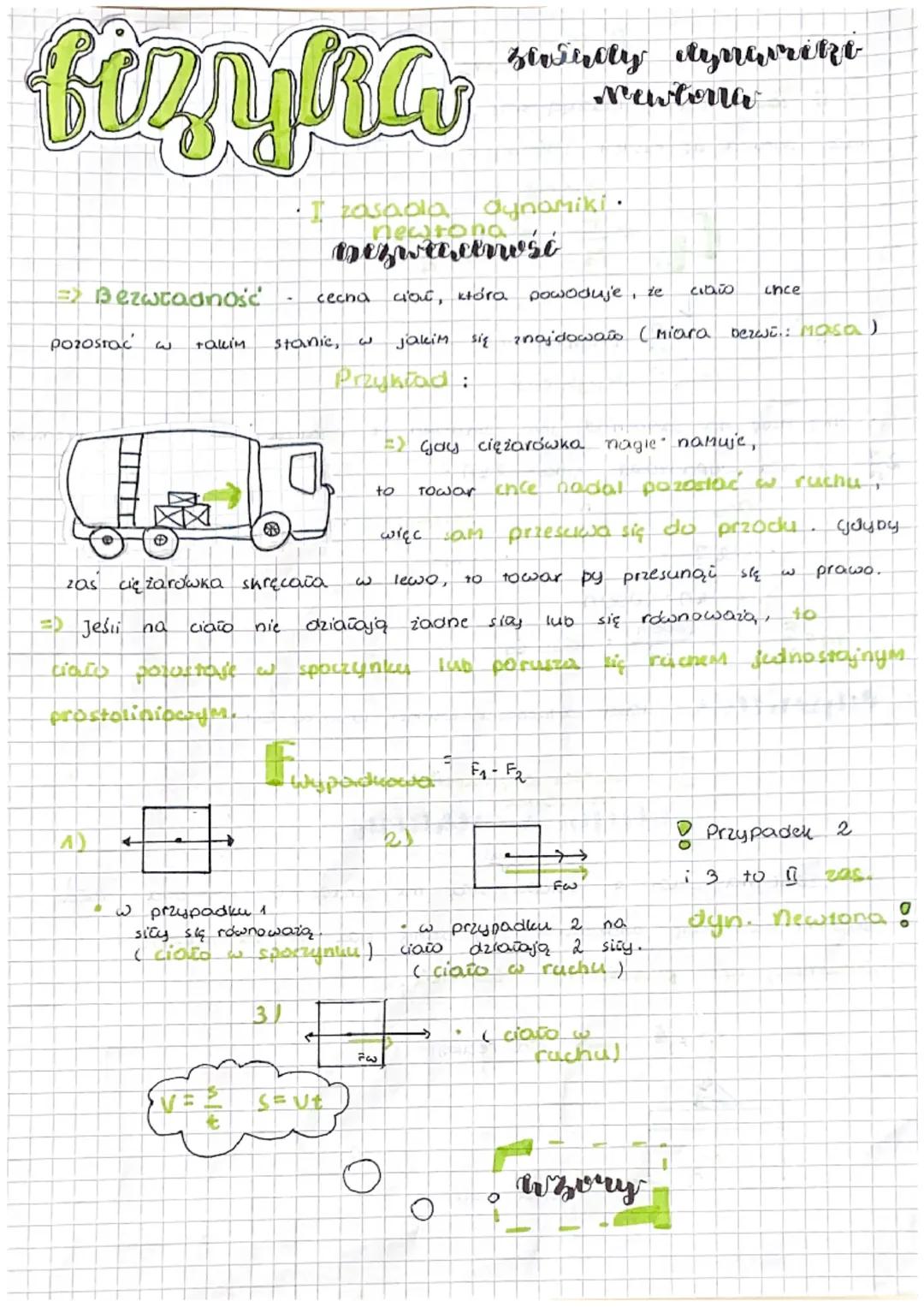 Fizyka - Zasady Dynamiki Newtona. Wytłumaczenie I, II i III zasady, ważne teorie, zadania, wzory. 