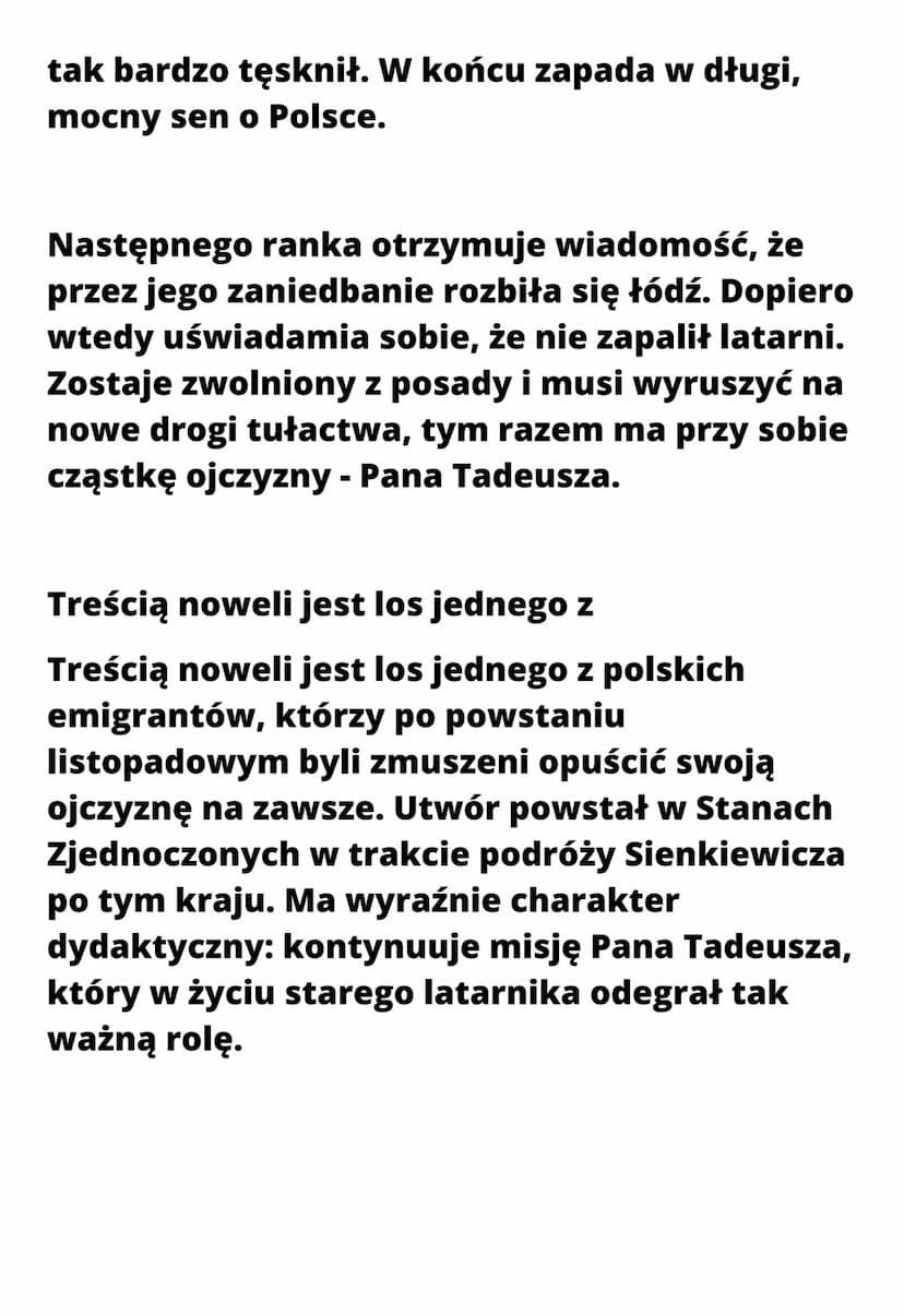 Streszczenie Latarnika
Stary i zmęczony życiem Polak - Skawiński -
obejmuje posadę latarnika w nadmorskim
miasteczku Aspinwall. Ma za sobą b