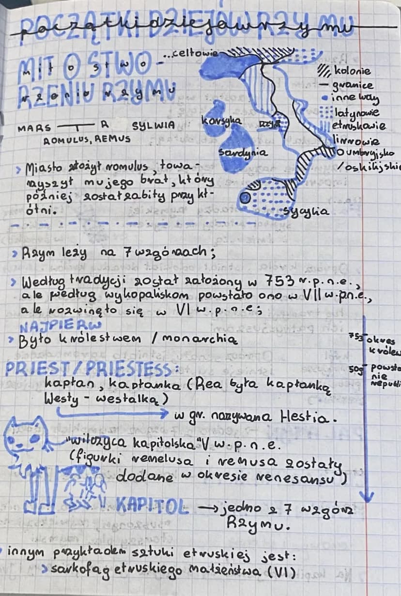 Starożytny Rzym
Pierwszy mieszkańcy Hati.
* Latynowie;
* Way Celtyeline;
*krowie;
* kdonie greckie;
Założenie Rzymu:
[legendy, mity]
* Etrus