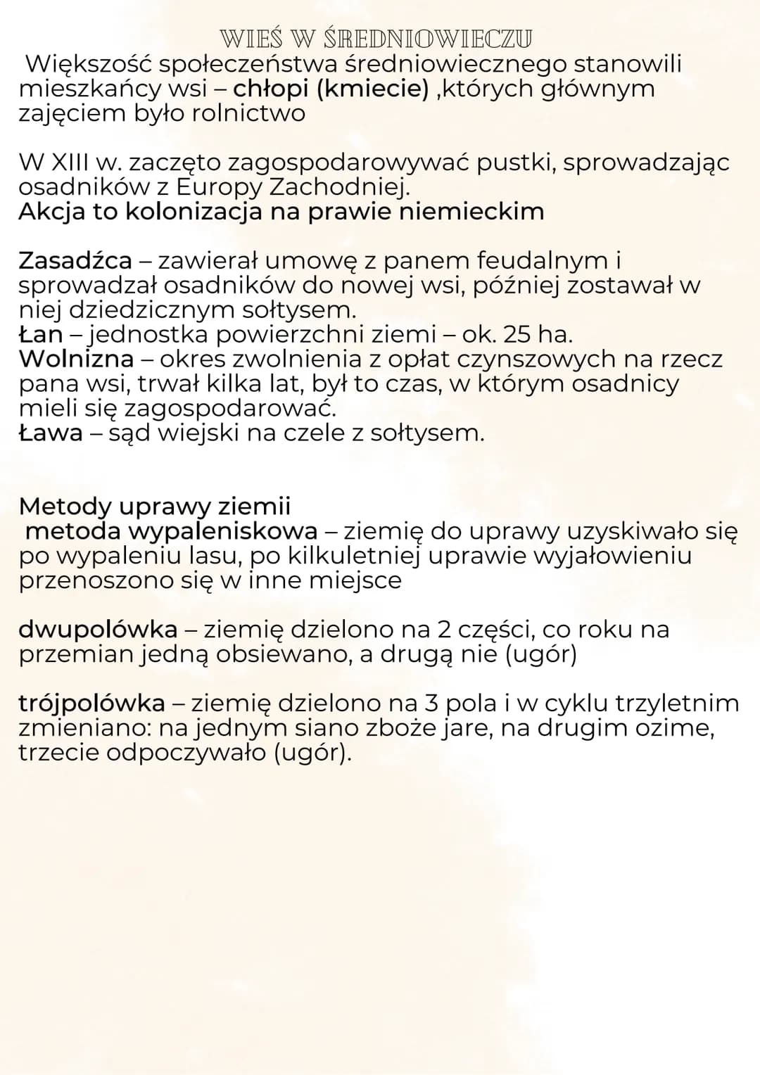 ŚREDNIOWIECZNE
MIASTO I WIEŚ
MIASTO W ŚREDNIOWIECZU
Pierwsze miasta powstały poprzez przekształcenie się
Z:
- podgrodzi,
- osad przy klaszto