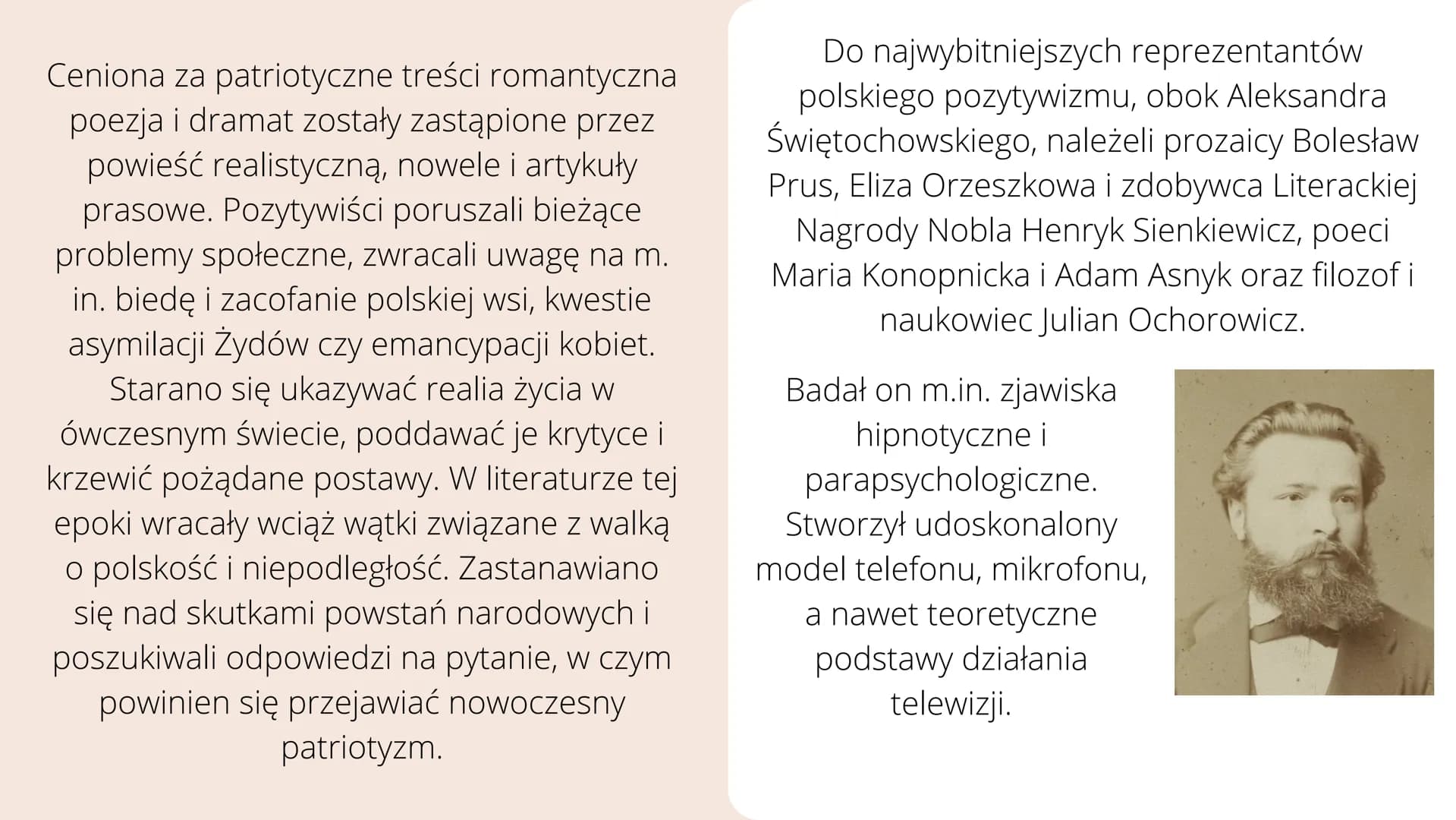 Polska kultura i nauka
przedłomu XIX i XX wieku Upadek powstanie styczniowego
przyniósł w polskiej kulturze
koniec dominacji romantyzmu,
gło