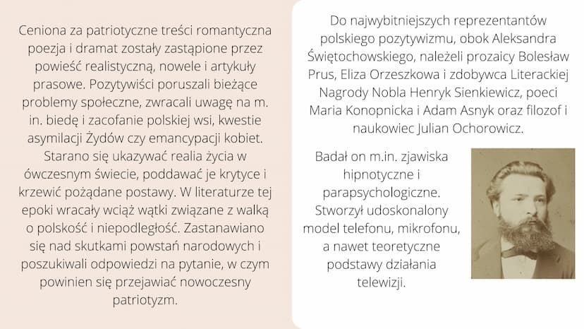Polska kultura i nauka
przedłomu XIX i XX wieku Upadek powstanie styczniowego
przyniósł w polskiej kulturze
koniec dominacji romantyzmu,
gło
