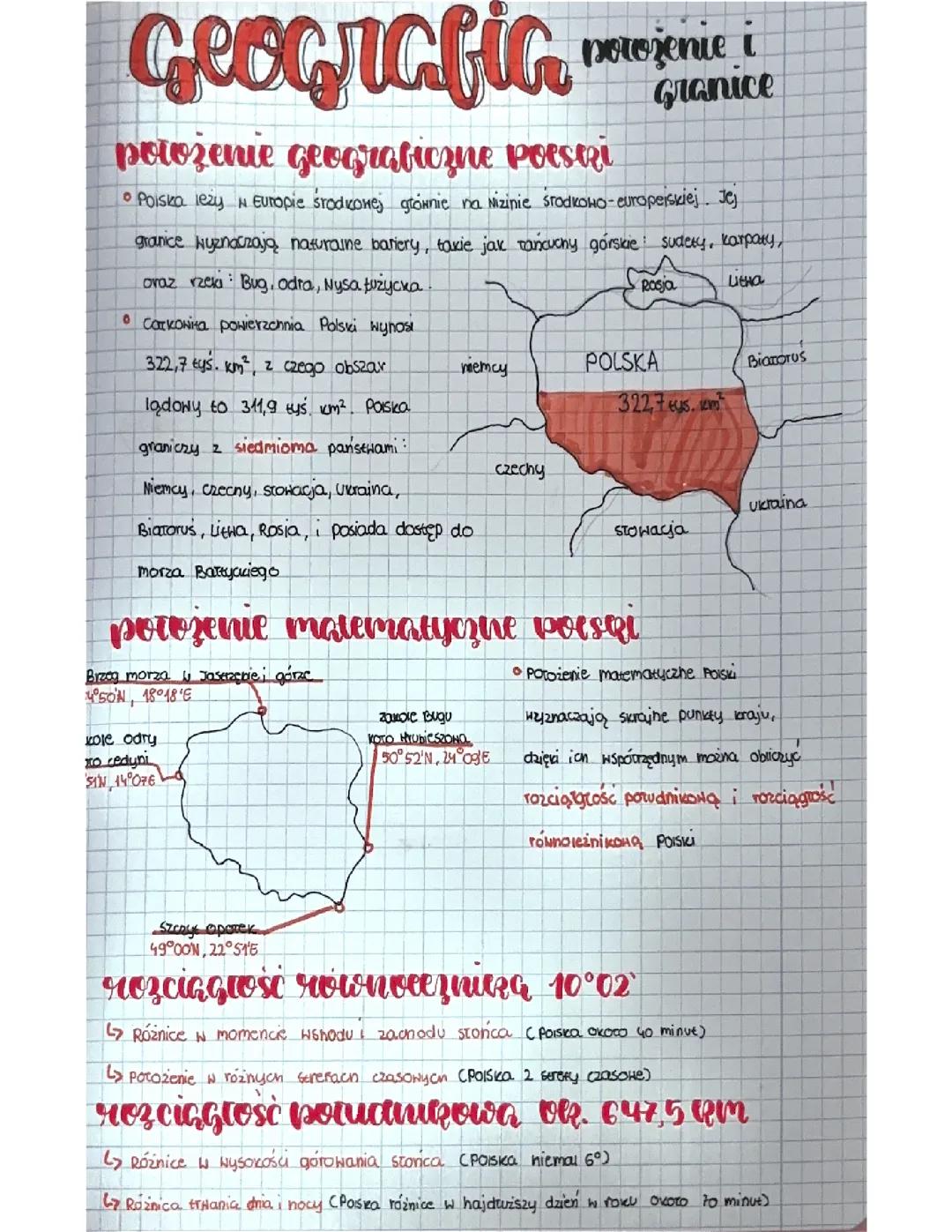 Położenie i granice polski