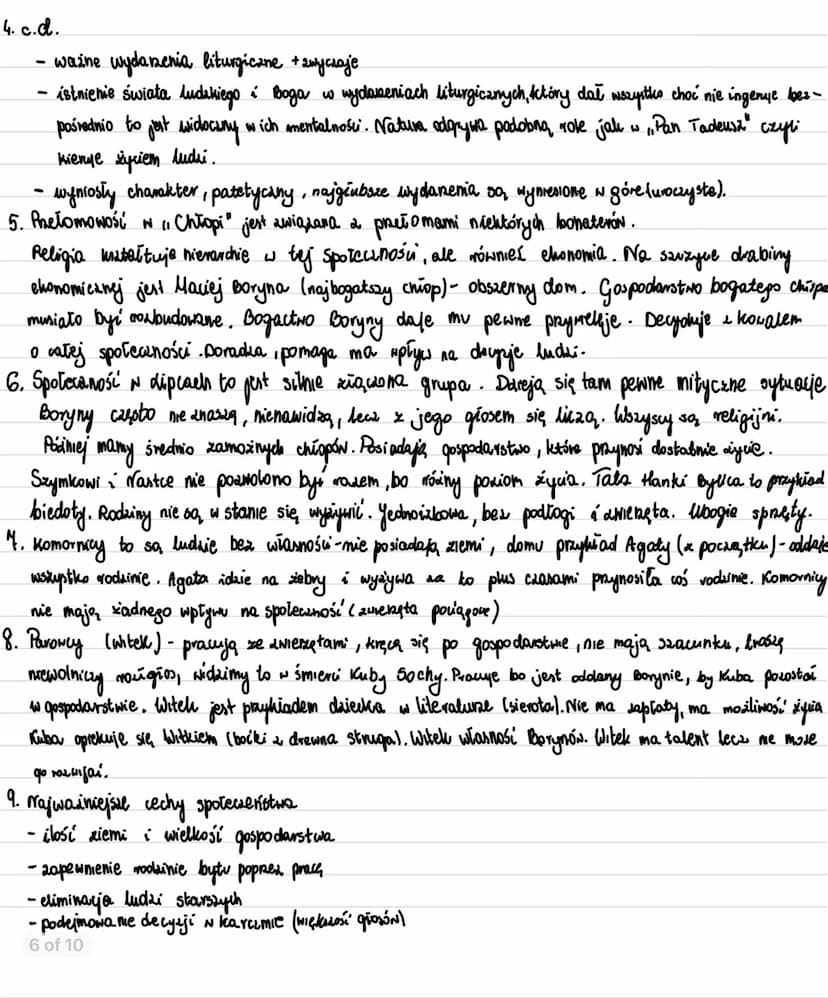Chłopi
Problematyka WSL only
wieś
1. Ponieść Miodo Polska, bo nie posiada czystości stylistycznej ~ pisaniu. Mieszame stylón
• Realiam - pra
