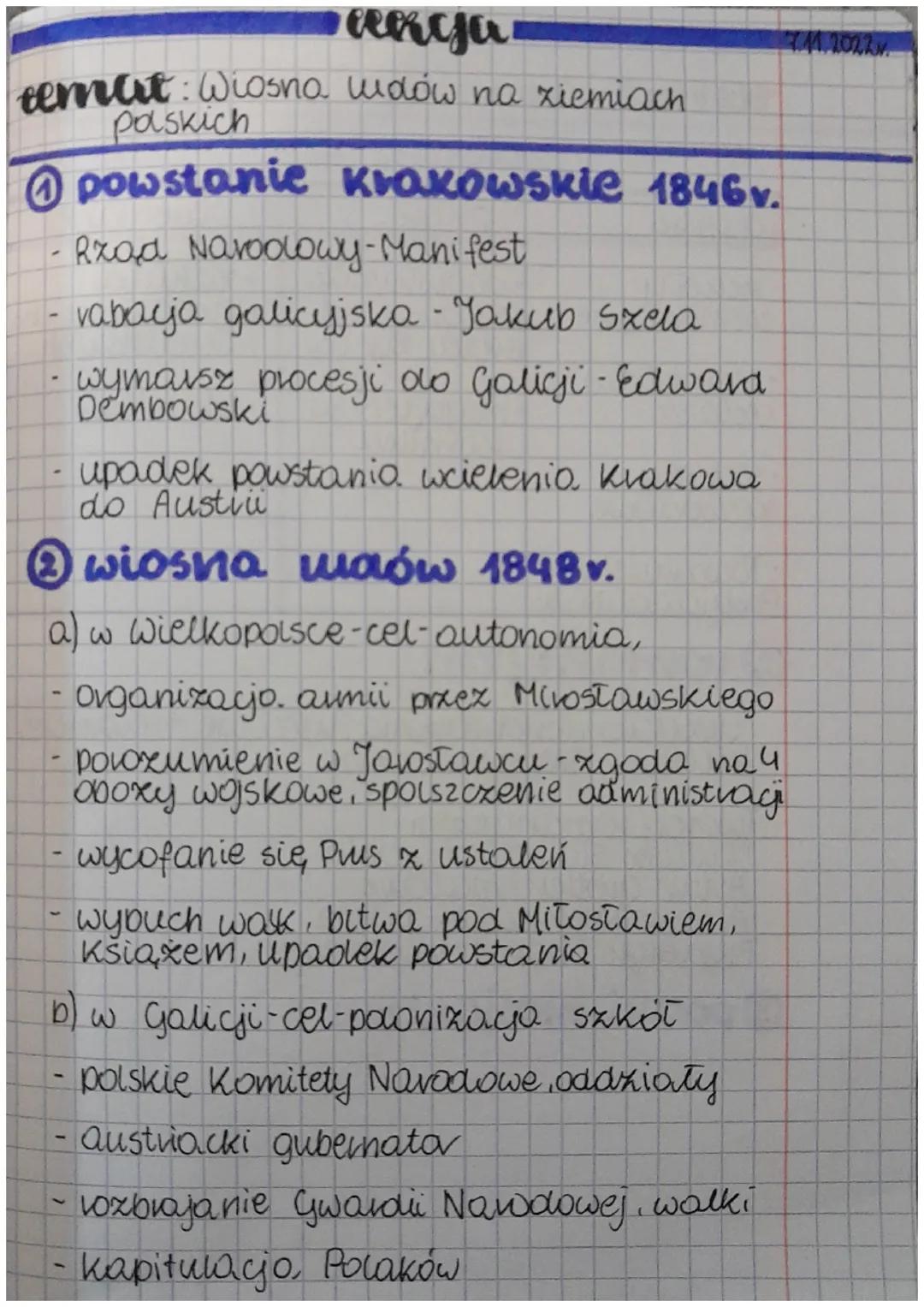 mercja
temat: Wiosna widów na ziemiach
polskich
Ⓒ powstanie krakowskie 1846v.
- Read Navoolowy-Manifest
vabayja galicyjska - Jakub Szela
- w