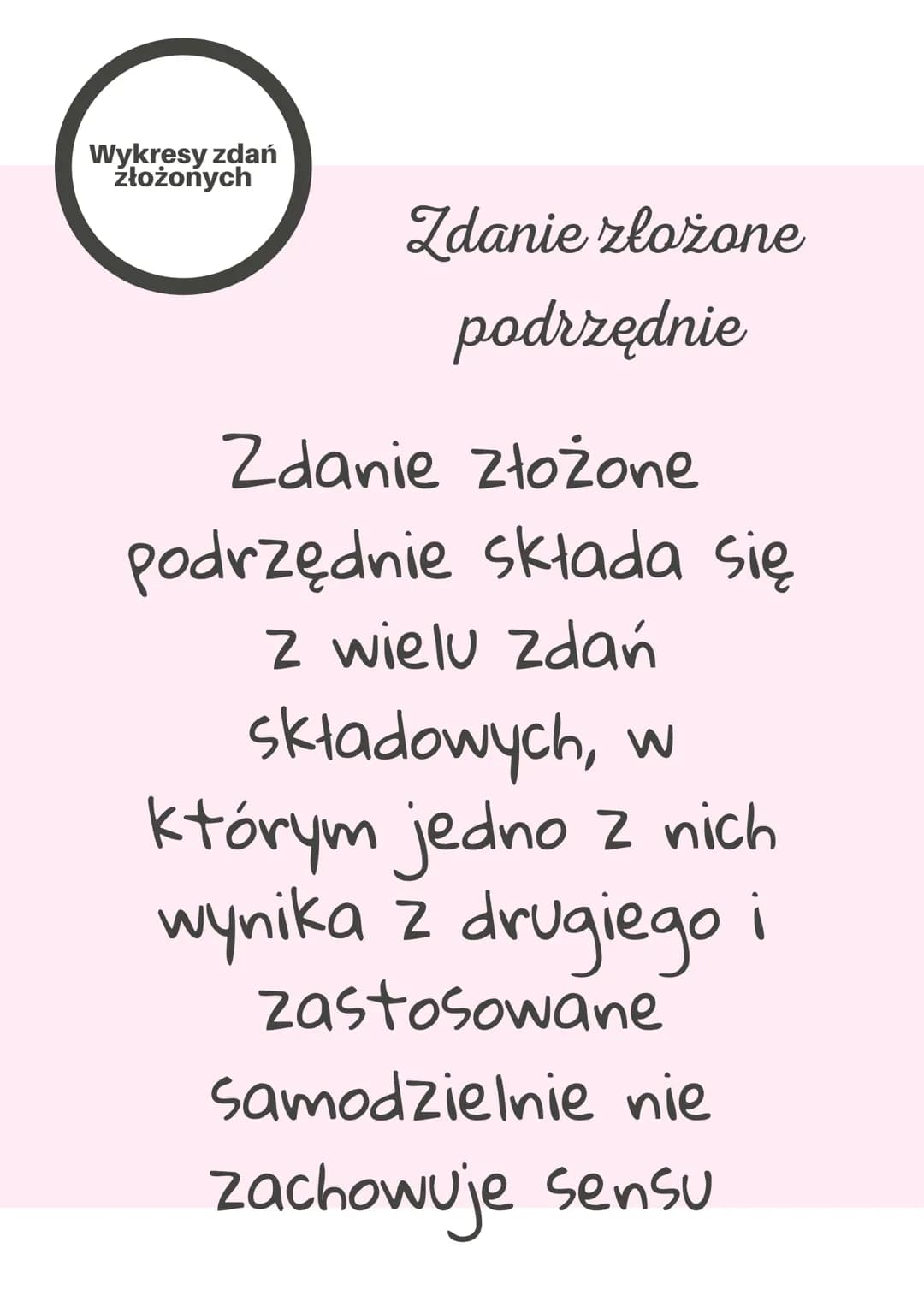 Wykresy zdań
złożonych
Zdania złożone współrzędnie
W zdaniu złożonym
współrzędnie zdania składowe
nie określają się wzajemnie.
Jedno zdanie 