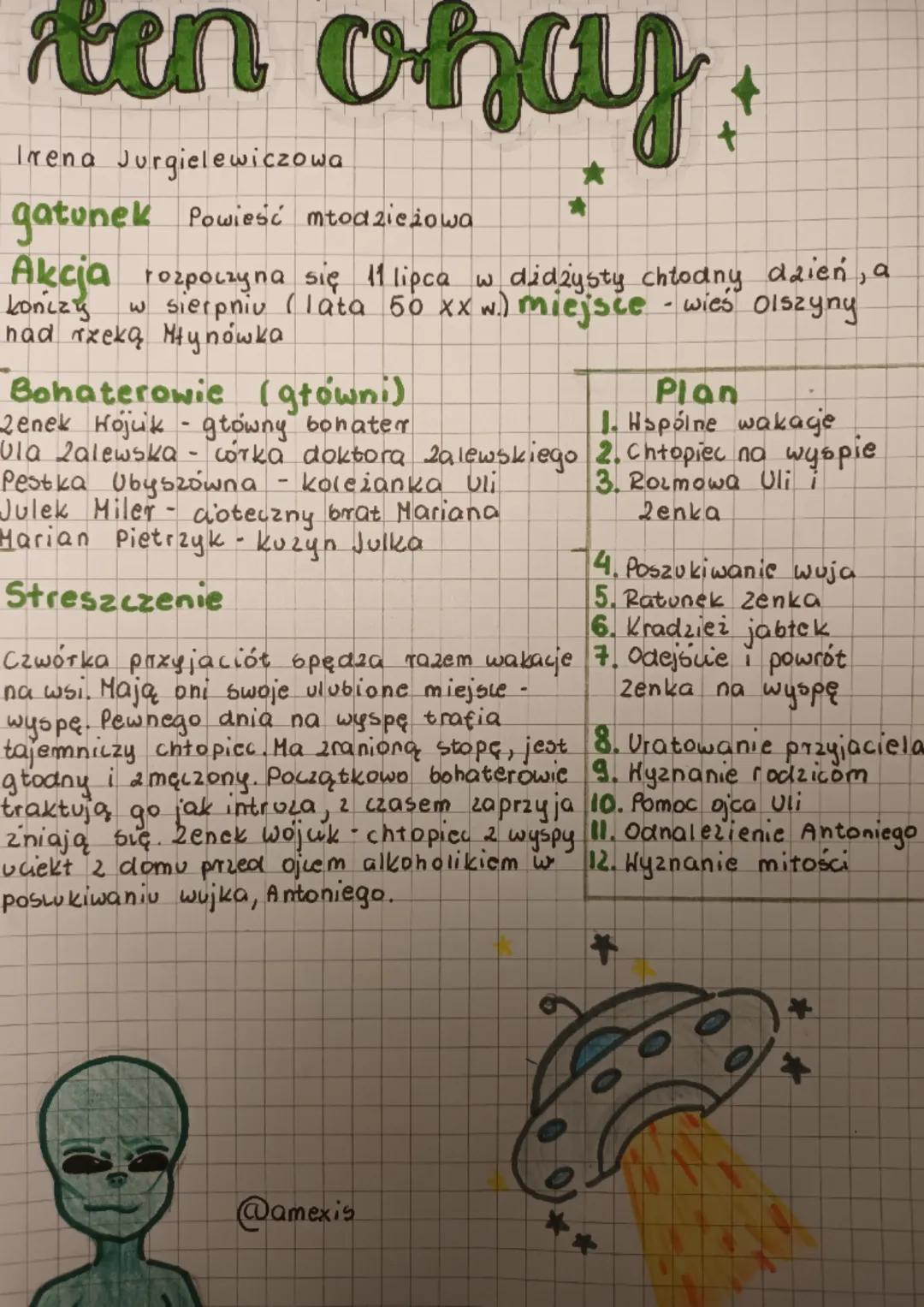 ten ohey.
Irena Jurgielewiczowa
gatunek Powieść młodzieżowa
Akcja rozpoczyna się 11 lipca w dżdżysty chłodny dzień, a
w sierpniu (lata 50 XX