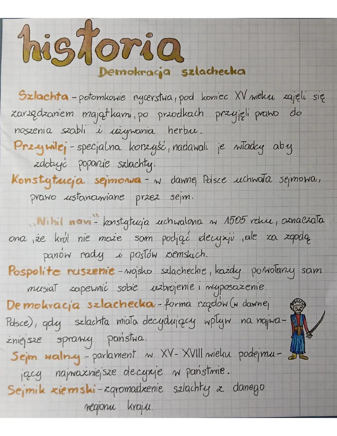 Demokracja Szlachecka - Notatka