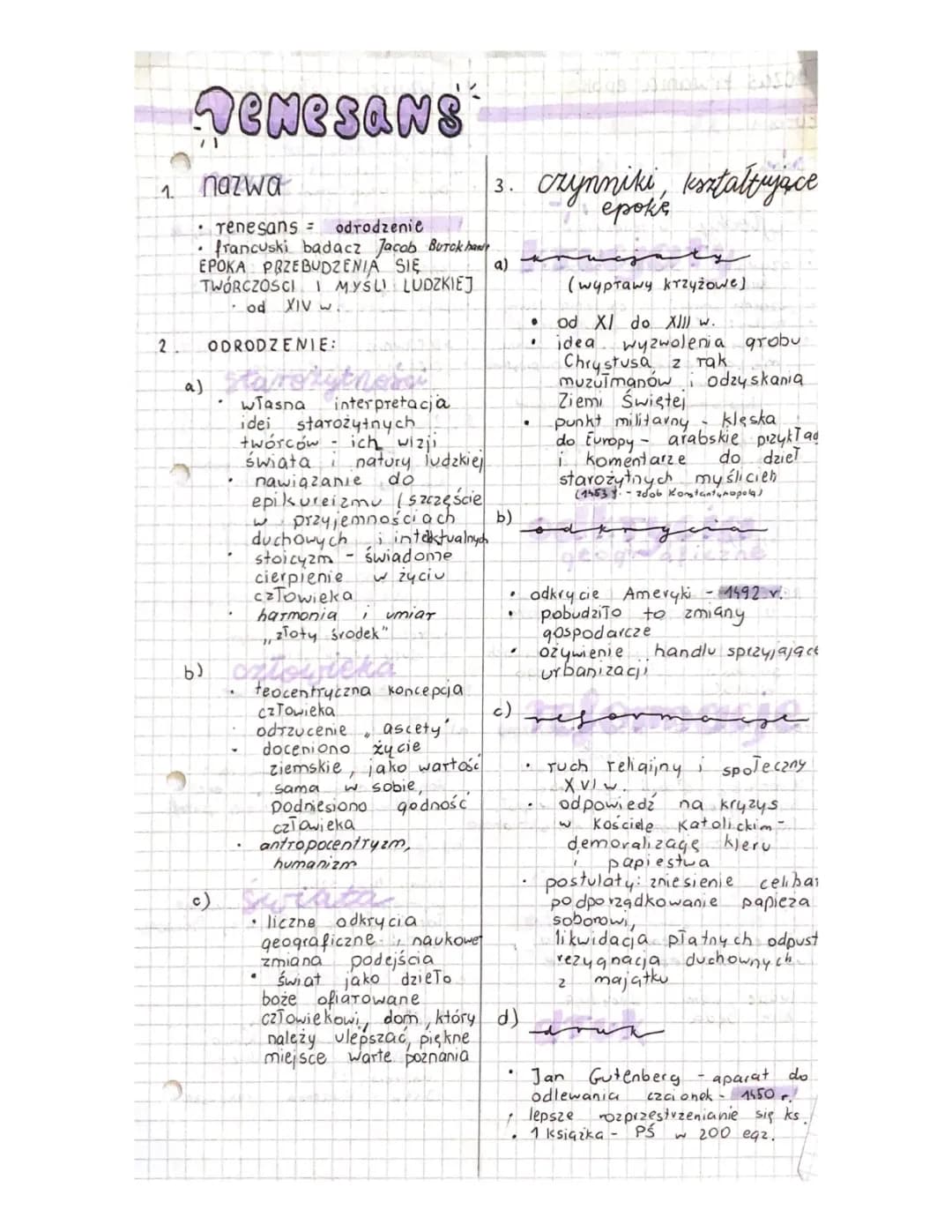 Czym jest Renesans? Hasła, Cechy, Idee i Humanizm w Renesansie