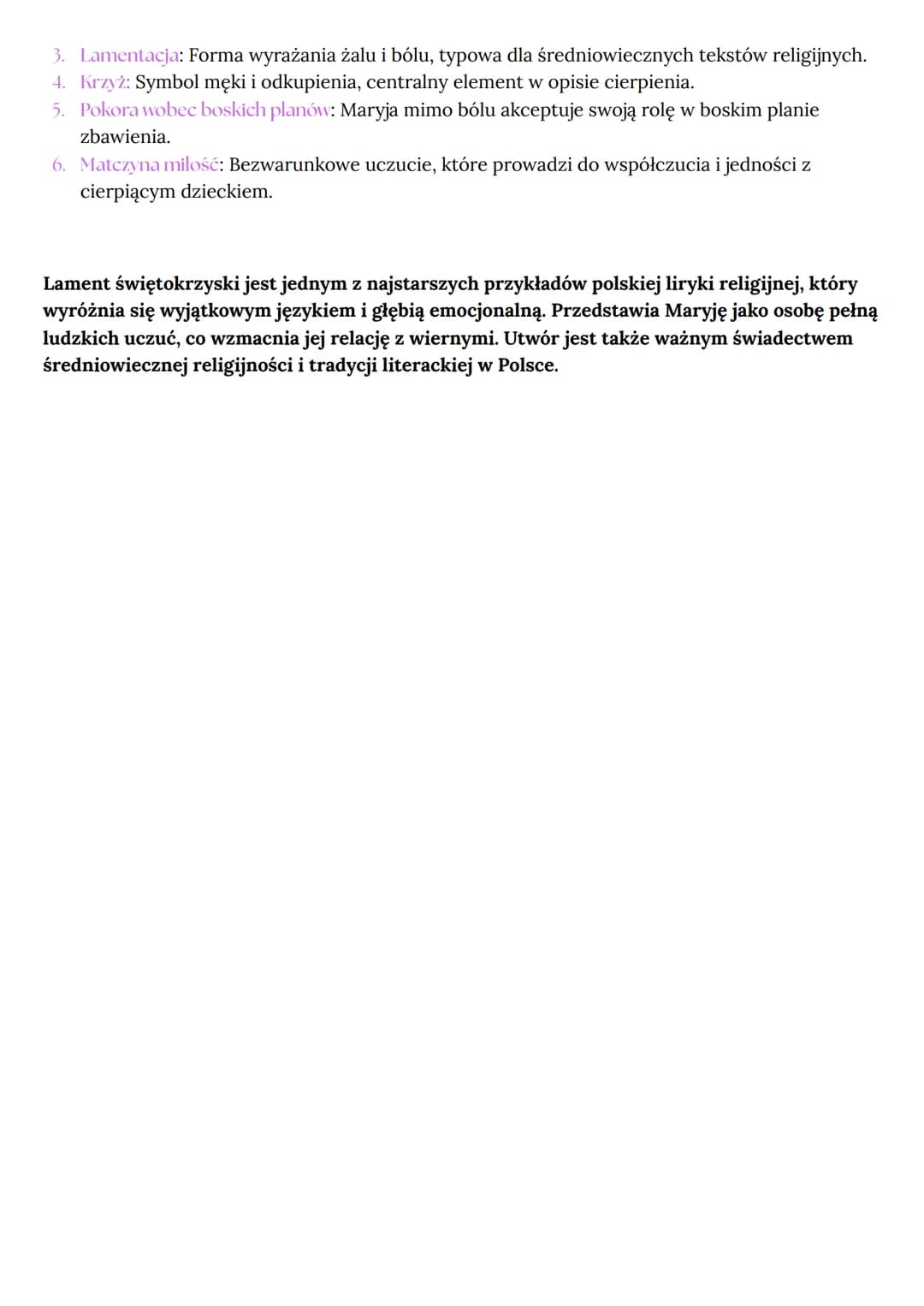 Llamen SWIĘTOKRZYSKI
Informacje ogólne
• Rodzaj literacki: Liryka.
• Gatunek literacki: Lament (plankt) - utwór żałobny, często związany z r