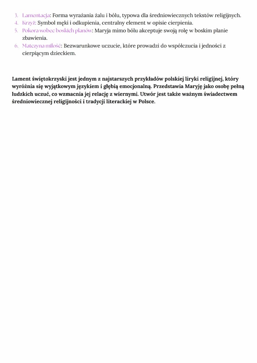 Llamen SWIĘTOKRZYSKI
Informacje ogólne
• Rodzaj literacki: Liryka.
• Gatunek literacki: Lament (plankt) - utwór żałobny, często związany z r