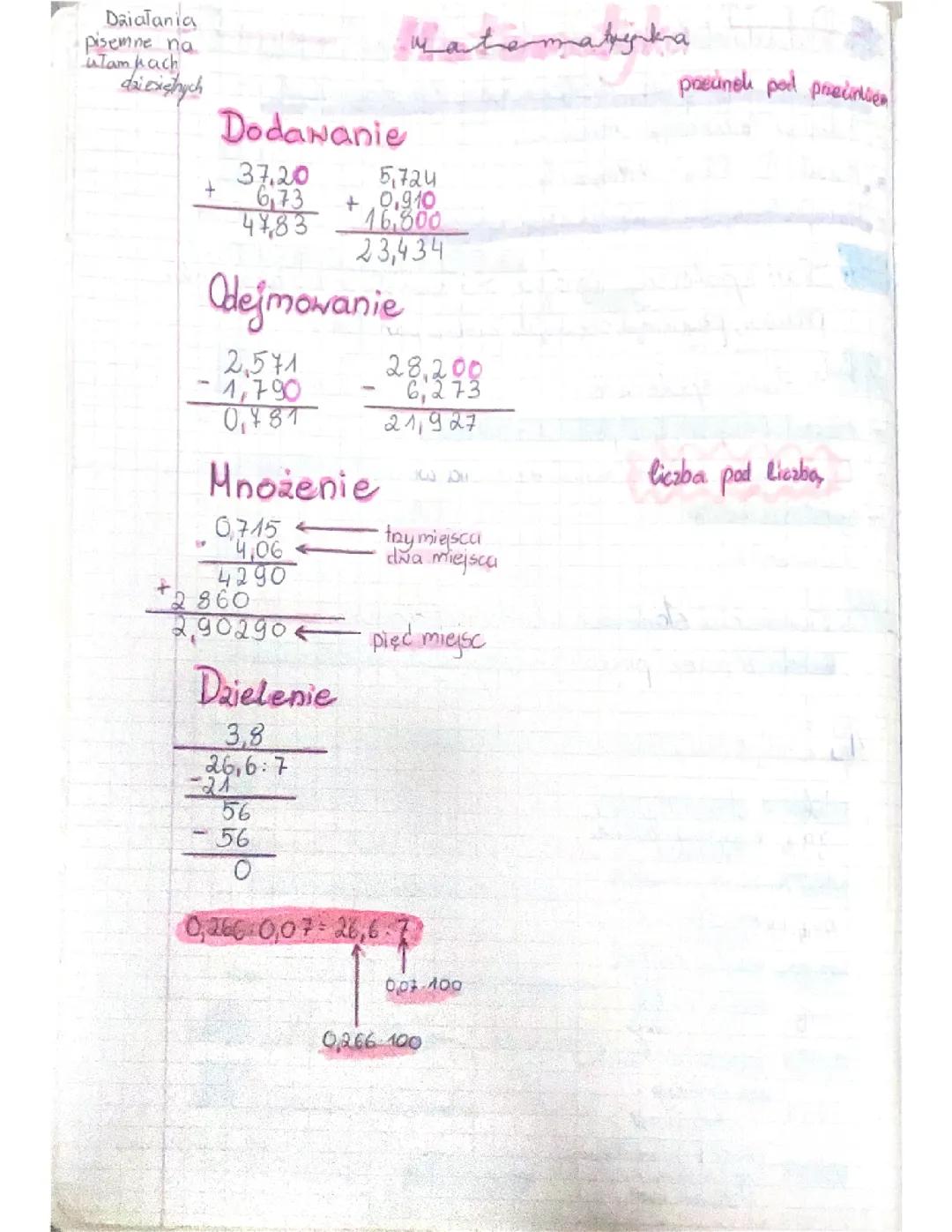 Działania pisemne - Poradnik krok po kroku