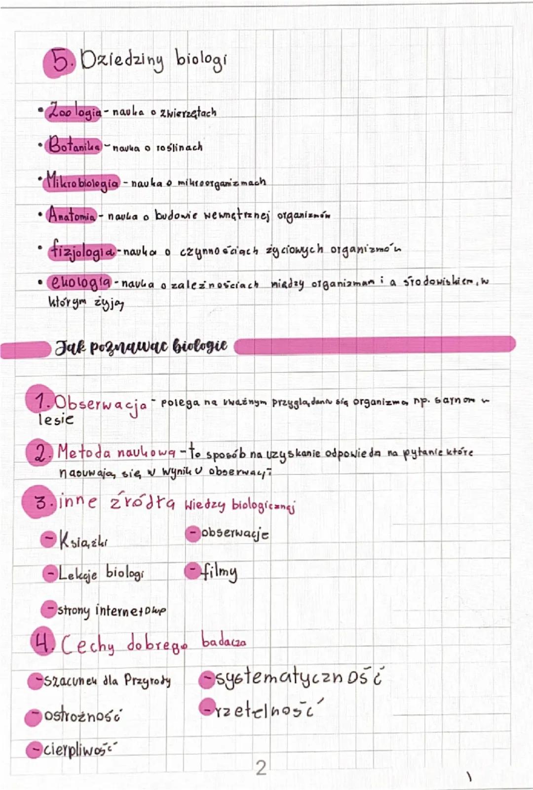 # Biologia

Biologia nauka о зусім

1. Biologia-nauka badająca budowe i czynnościami życiowe organizmón
2. Organizm-istoła żywa np. Bakterie