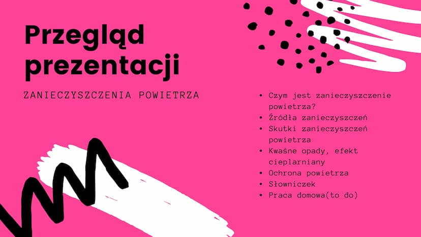 Zanieczyszczenia
powietrza
PRZYGOTOWAŁA MARTYNA ZIELIŃSKA
PROJEKT NA
BIOLOGIE
03.12.20. Przegląd
prezentacji
ZANIECZYSZCZENIA POWIETRZA
m
12