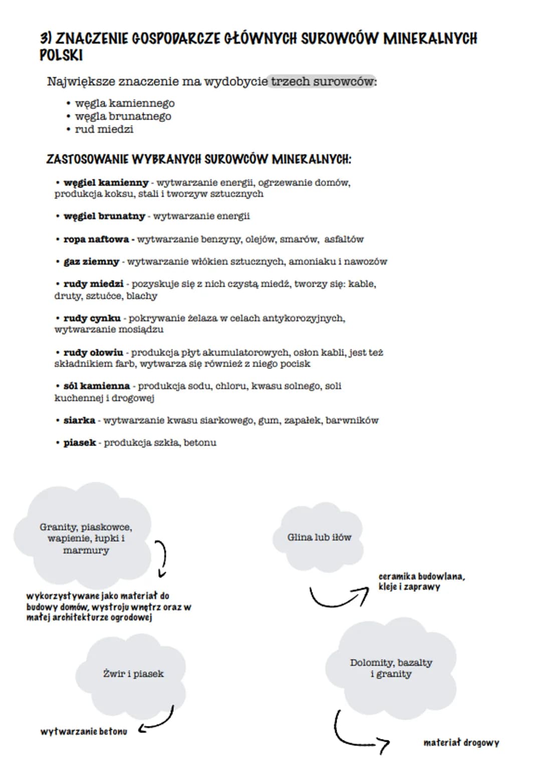 sunarca mineralne
سد
1) SUROWCE MINERALNE W POLSCE
Surowce mineralne ze względu na ich zastosowanie,
dzieli się je na cztery grupy:
- surowc