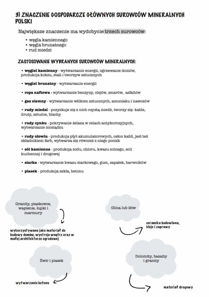 sunarca mineralne
سد
1) SUROWCE MINERALNE W POLSCE
Surowce mineralne ze względu na ich zastosowanie,
dzieli się je na cztery grupy:
- surowc
