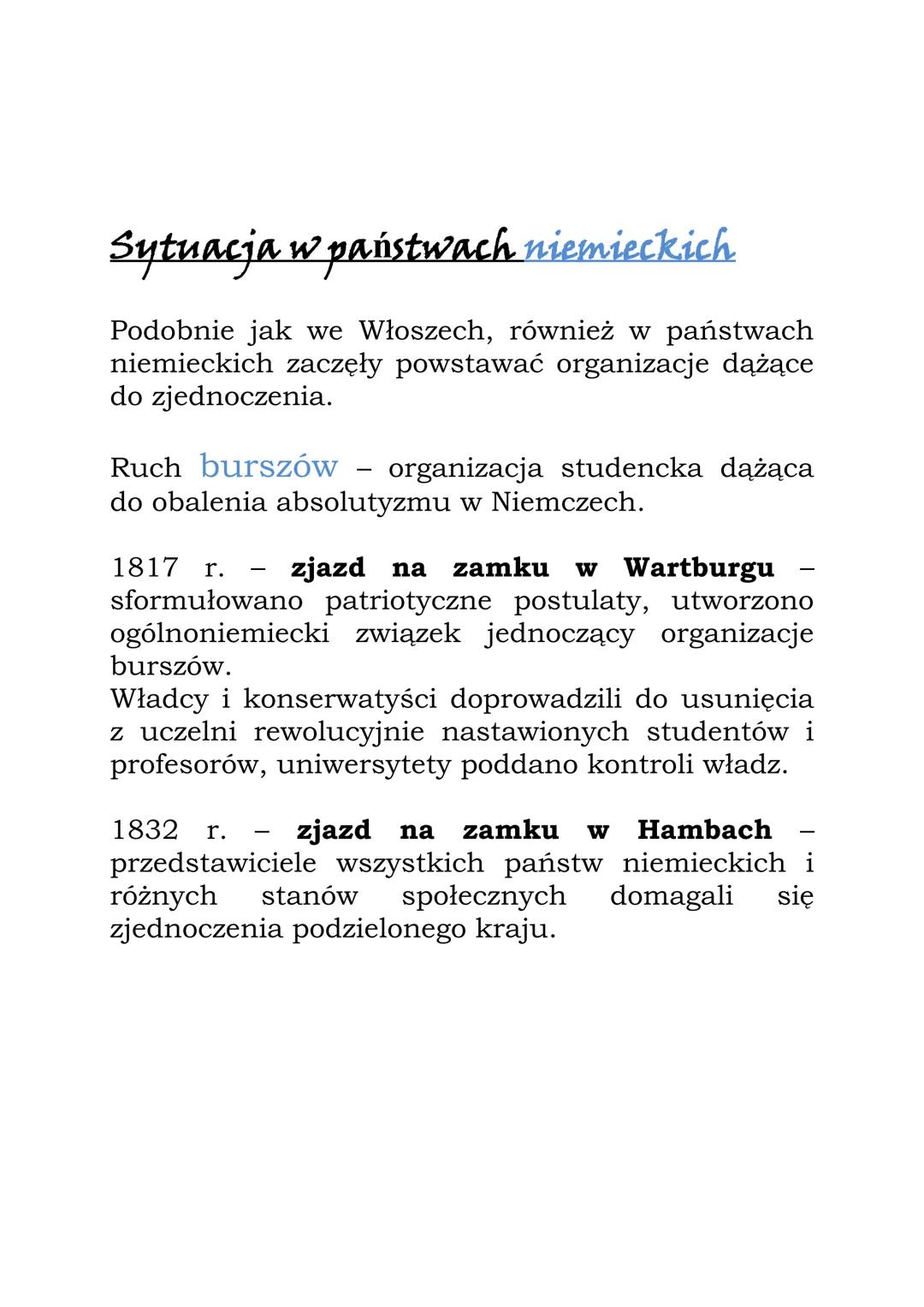 Nowy czy stary porządek w Europie
Wydarzenia w kolejności chronologicznej
1815 - zakończenie kongresu wiedeńskiego
1820 - powstanie karbonar