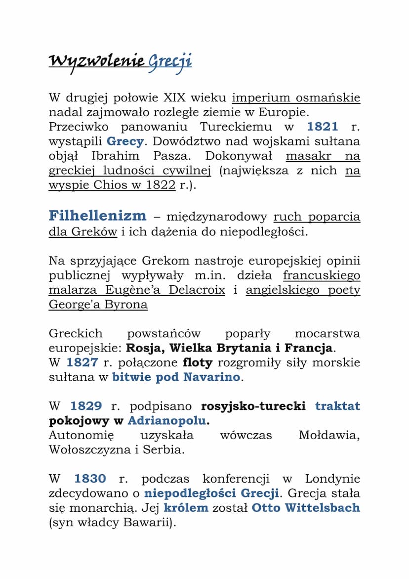 Nowy czy stary porządek w Europie
Wydarzenia w kolejności chronologicznej
1815 - zakończenie kongresu wiedeńskiego
1820 - powstanie karbonar