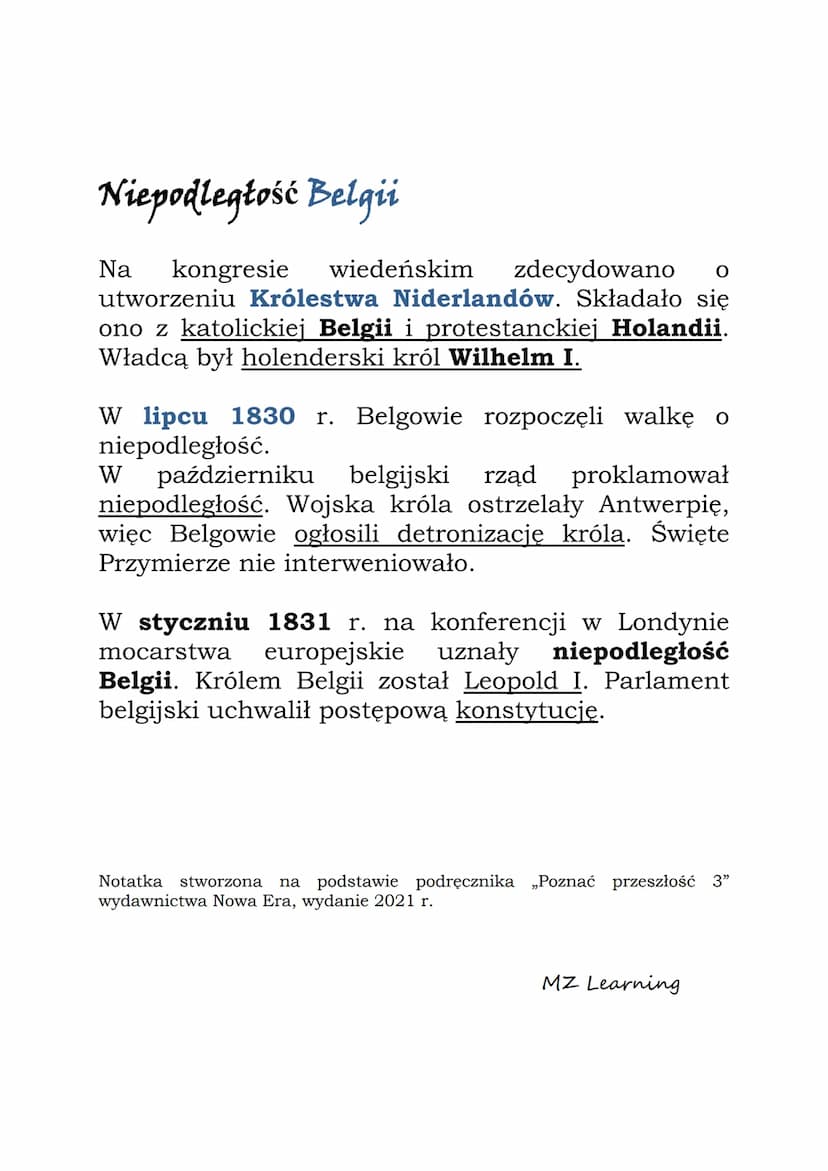Nowy czy stary porządek w Europie
Wydarzenia w kolejności chronologicznej
1815 - zakończenie kongresu wiedeńskiego
1820 - powstanie karbonar