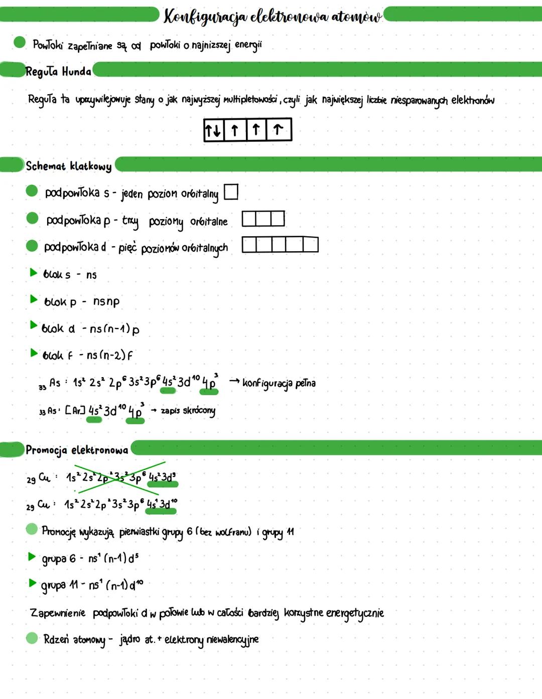 PowToki zapełniane są od powłoki o najnizszej energii
Regula Hunda
ReguTa ta uprzywilejowuje stany o jak najwyższej multiplełowości, czyli j