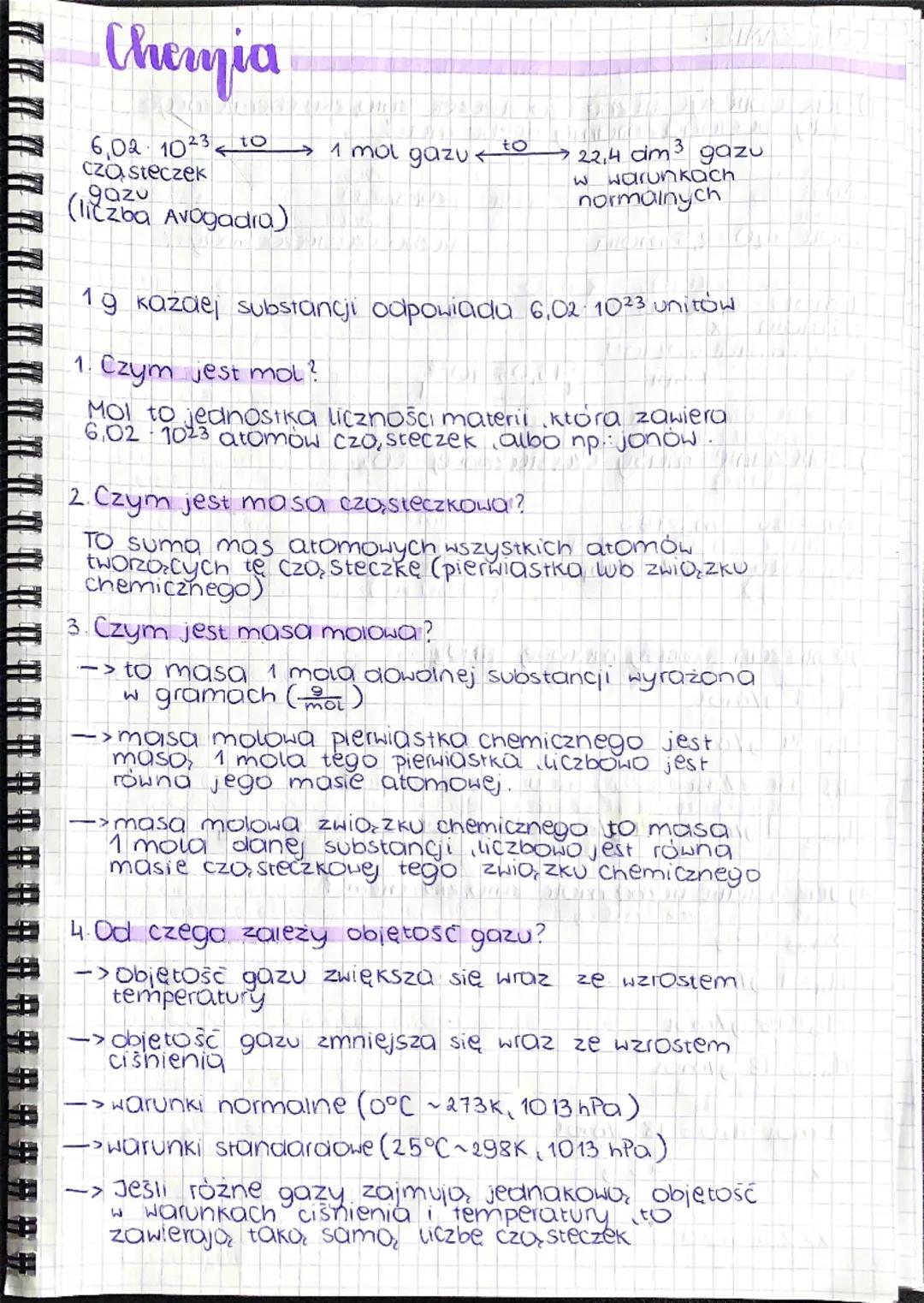 Chemia
6,02 1023 to
Cząsteczek
(112zza Avogadra)
→ 1 mol gazu <
to
→ 22,4 cm³ gazu
w warunkach.
normalnych
19 każdej substancji odpowiada 6,
