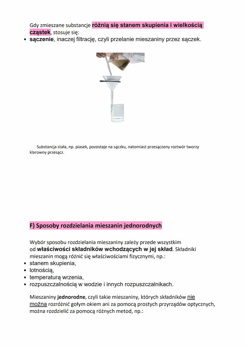 Rodzaje roztworów
Mieszanina składa się z co najmniej dwóch różnych składników występujących
w dowolnym stanie skupienia. Stosunek mas tych 