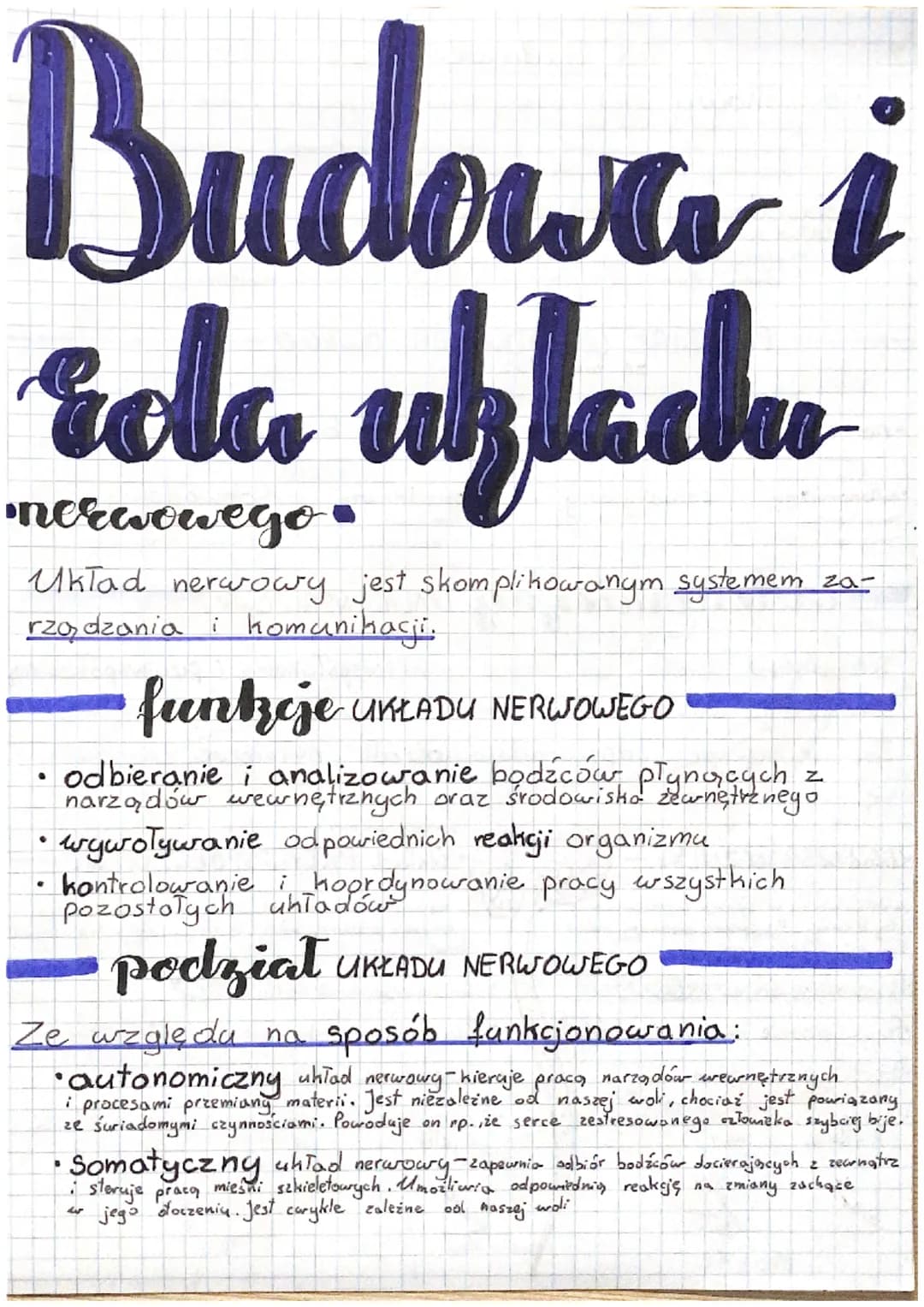Budowa i
rola ukłachu
nerwowego •
Układ nerwowy jest skomplikowanym systemem za-
rządzania i komunikacji.
funkcje UKŁADU NERWOWEGO
odbierani