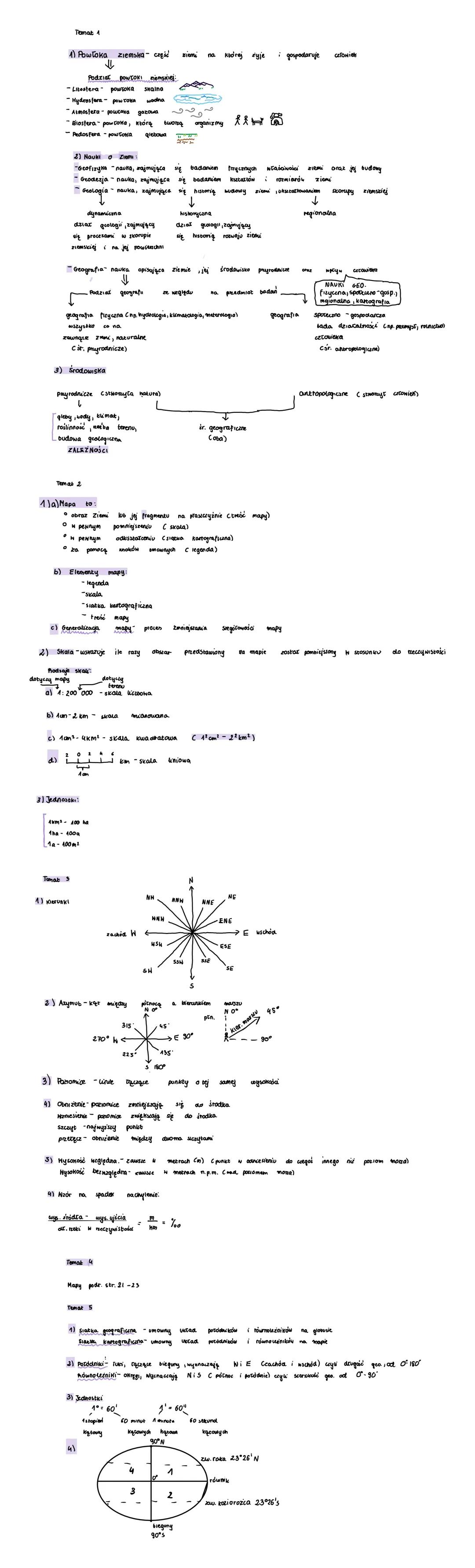 Powtórzenie obraz ziemi dział 1