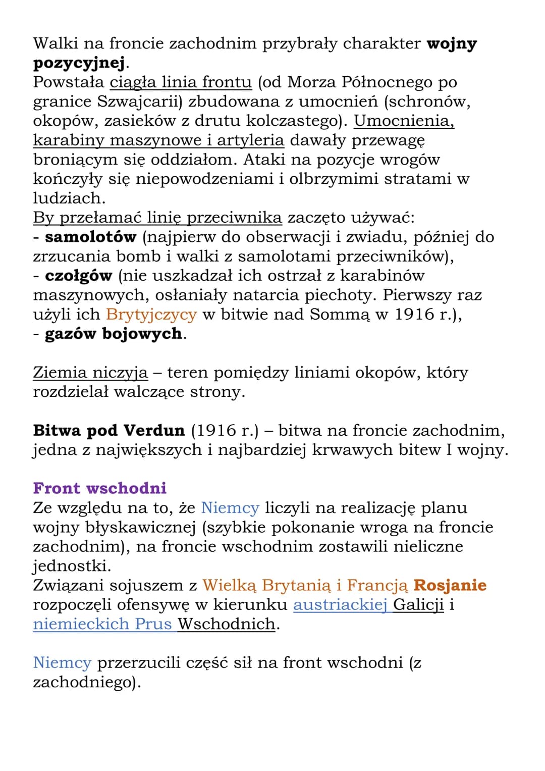 Na frontach I wojny
światowej
K1 7, NE
Przyczyny I wojny światowej:
- narastająca wrogość między państwami trójprzymierza i
trójporozumienia