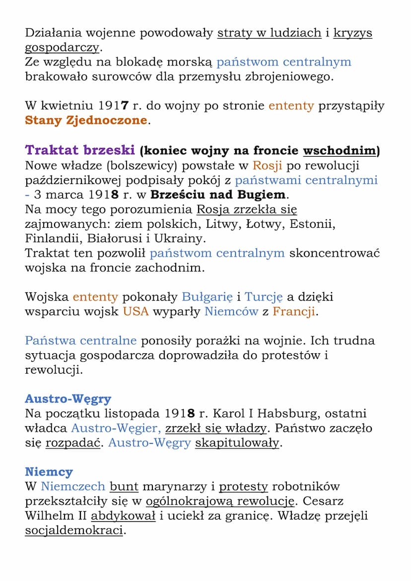 Na frontach I wojny
światowej
K1 7, NE
Przyczyny I wojny światowej:
- narastająca wrogość między państwami trójprzymierza i
trójporozumienia