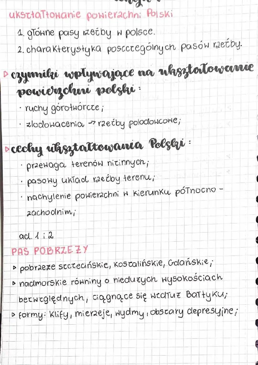ukształtowanie powierzchni polski