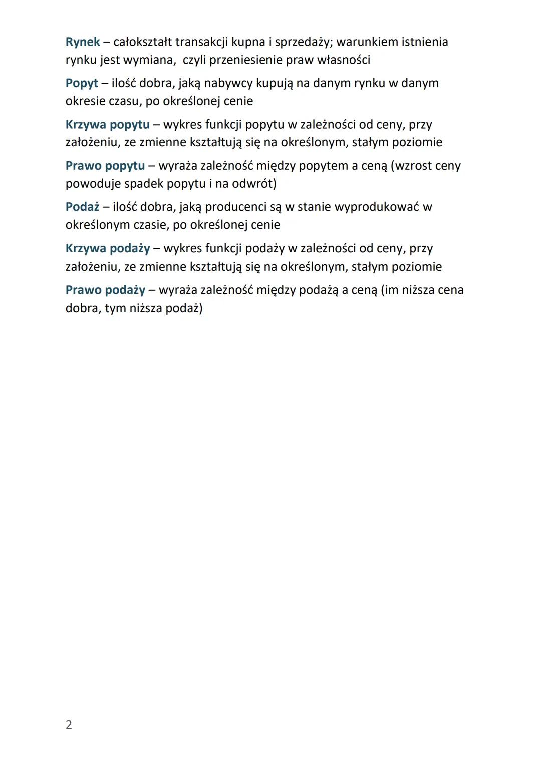 # Podstawowe pojęcia ekonomiczne

Gospodarka - wszelkie przejawy działalności gospodarczej (wytwarzanie
dóbr, świadczenie usług); zaspokaja 