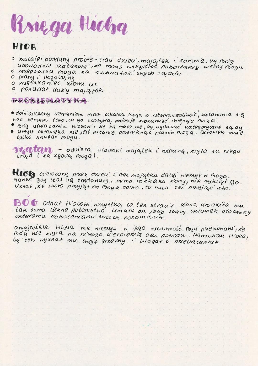 Księga Hicha
HIOB
。 zostaje poddany provie - trau dzieu, majątek i zdrowie, by mo'g.
udowodn't szatanowi, ze mimo wskystino poxostanie wievn