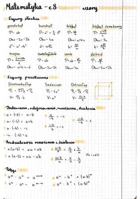 Know Matematyka wzory egzamin ósmoklasisty  thumbnail