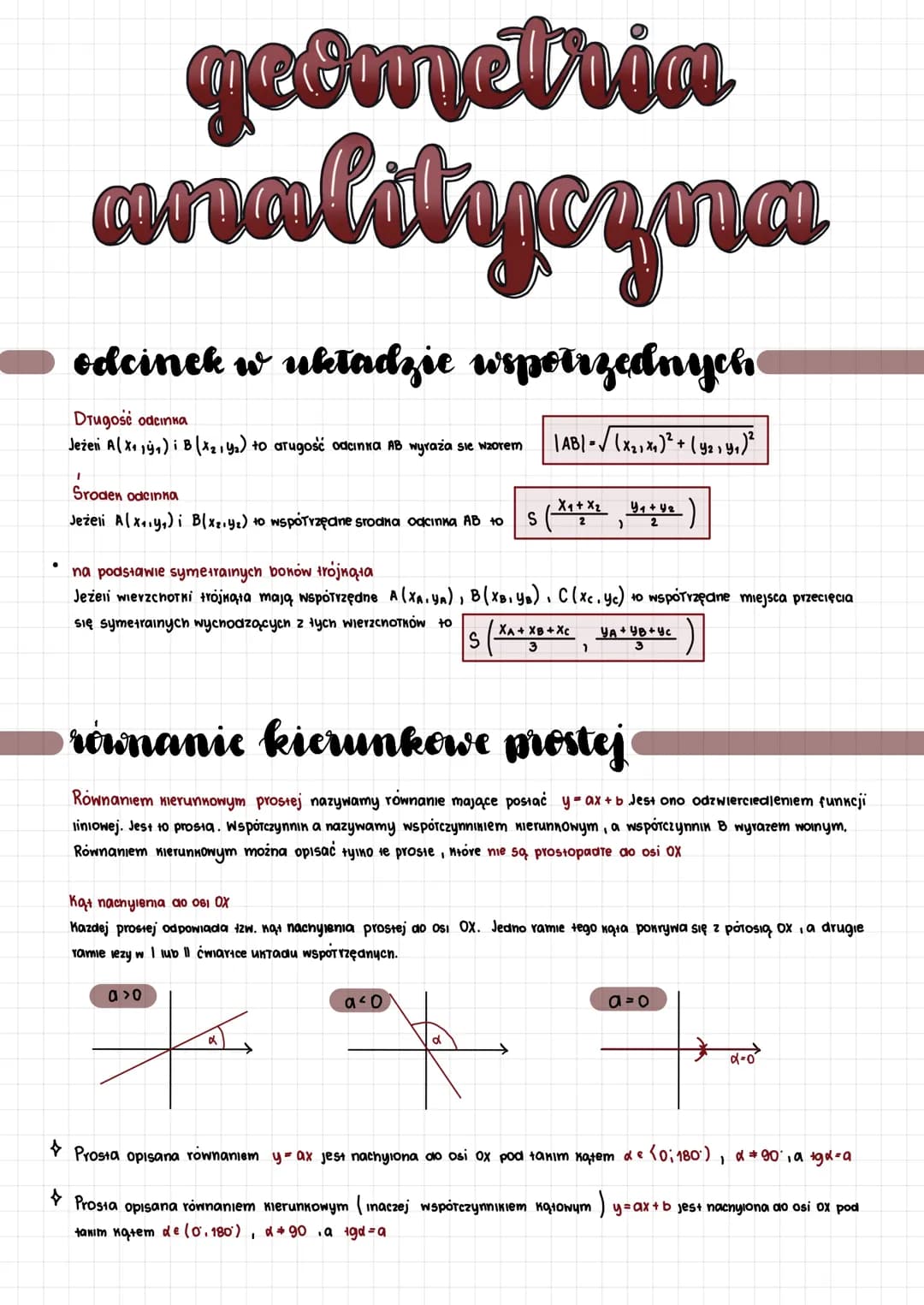 geometria
analityczna
odcinek w układzie wspołrzędnych
Drugość odcinka
Jeżeń A(X₁1₁) i B (x₂1 y₂) to arugość odcinka AB wyraża sie wzorem
I
