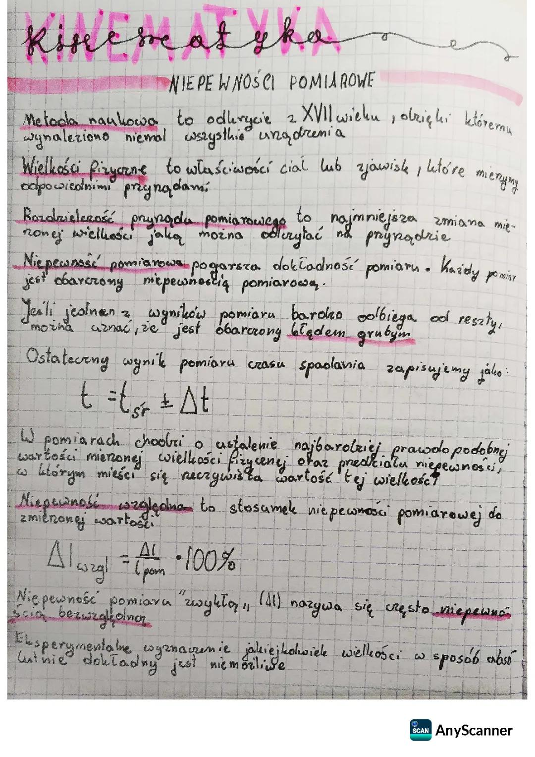 Kinematyka - Podstawy i Ważne Koncepcje