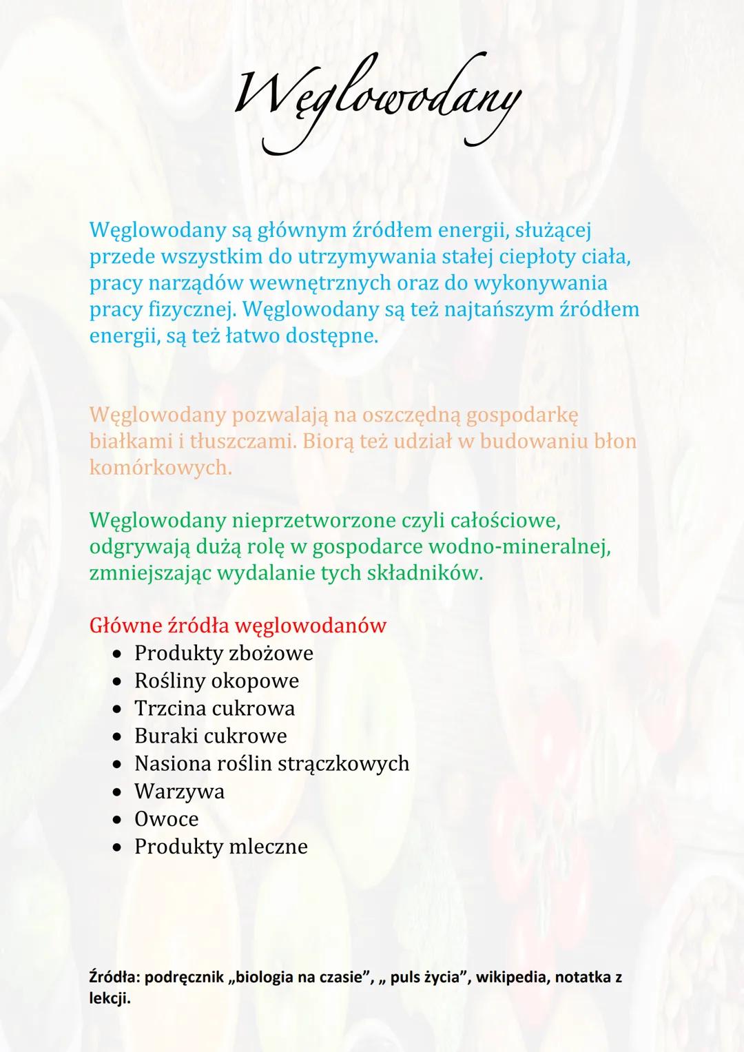 Weglowodany
Węglowodany to związki organiczne wielowodorotlenowe
alkoholowe składające się z
węgla
• Wodoru
• Tlenu
• Znajdują się w wszystk