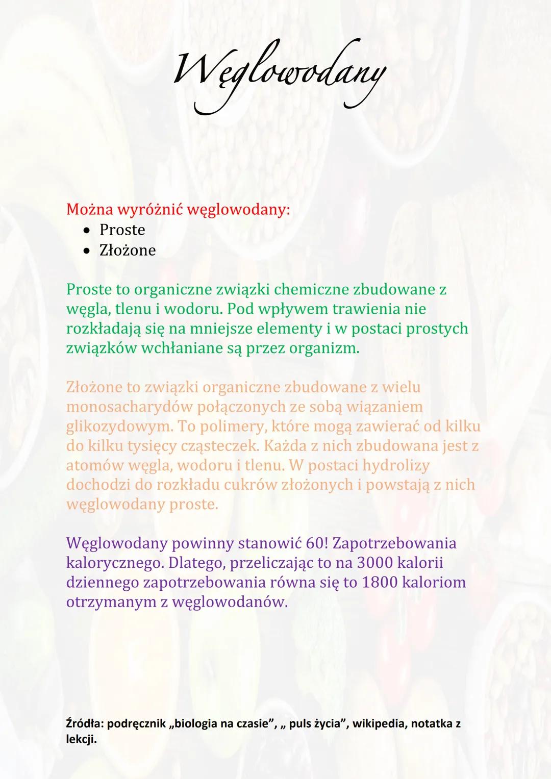 Weglowodany
Węglowodany to związki organiczne wielowodorotlenowe
alkoholowe składające się z
węgla
• Wodoru
• Tlenu
• Znajdują się w wszystk