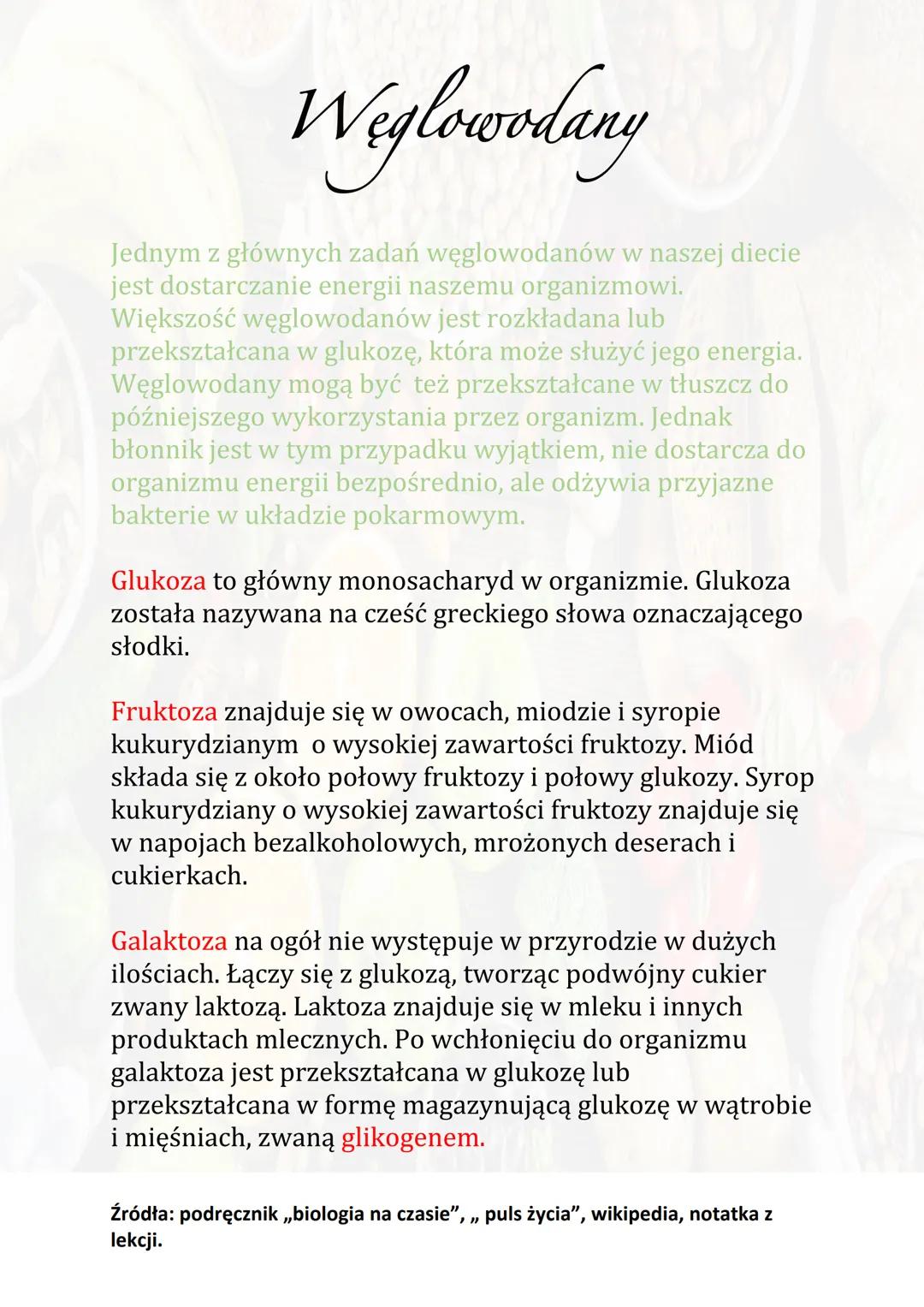 Weglowodany
Węglowodany to związki organiczne wielowodorotlenowe
alkoholowe składające się z
węgla
• Wodoru
• Tlenu
• Znajdują się w wszystk