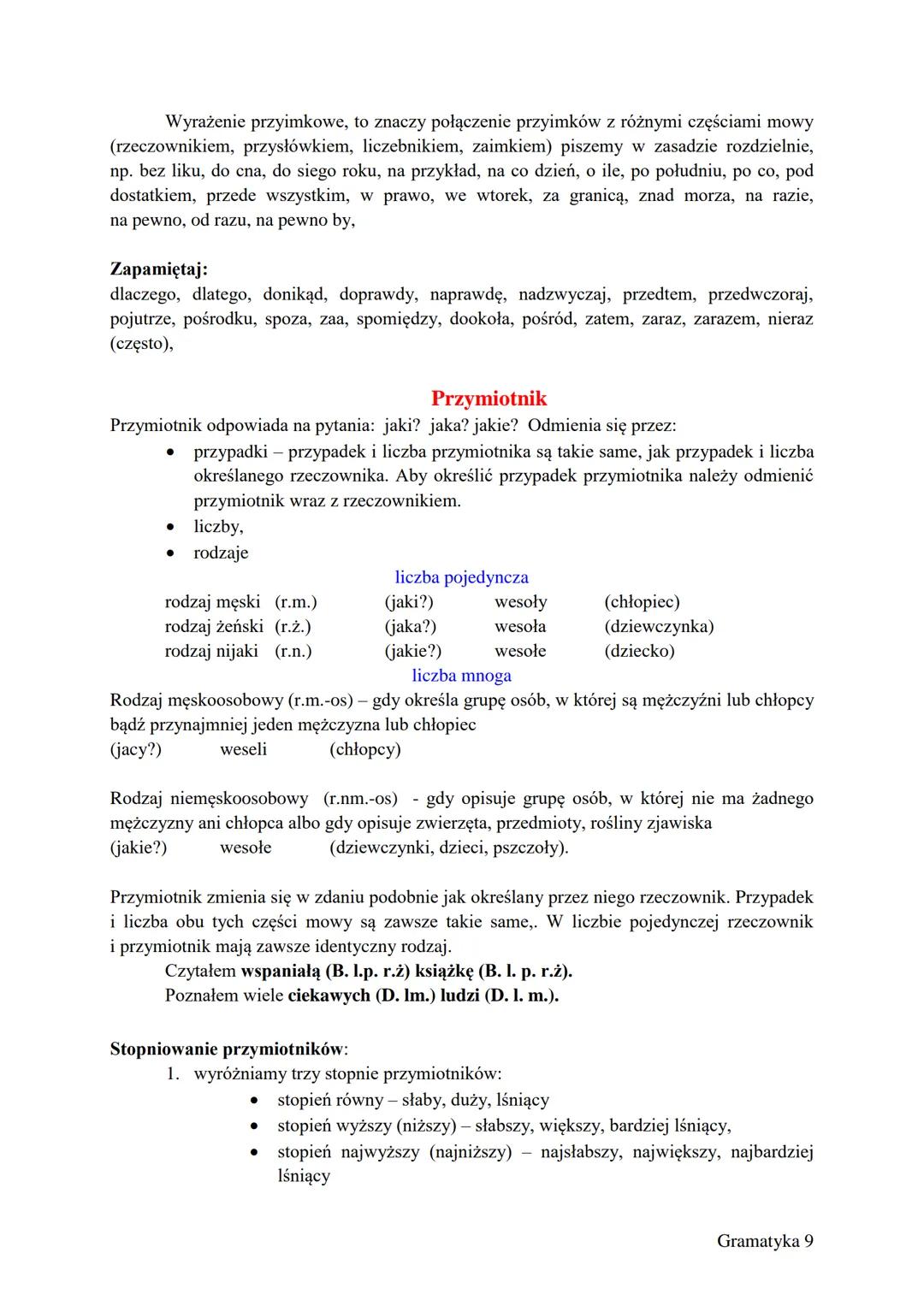 # Części mowy

| część mowy | pytania | przykłady | odmienia się |
| ----------- | ----------- | ----------- | ----------- |
| czasownik | c