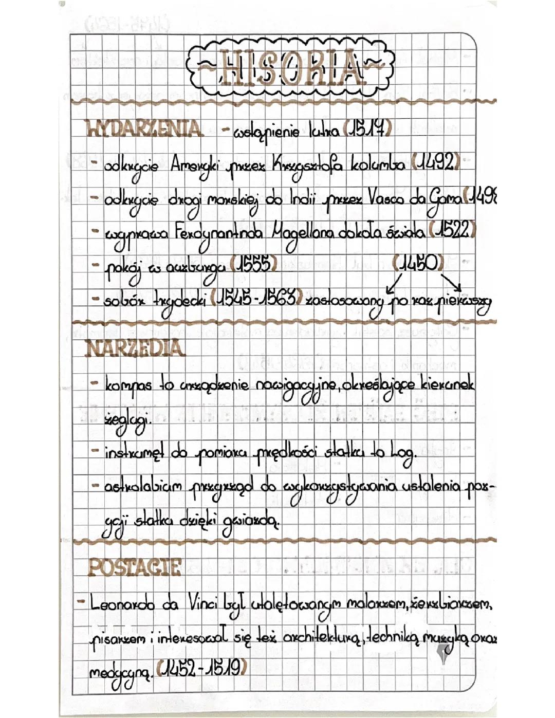  Historia Klasa 6 dział 1 - Europa i świat w XVI wieku
