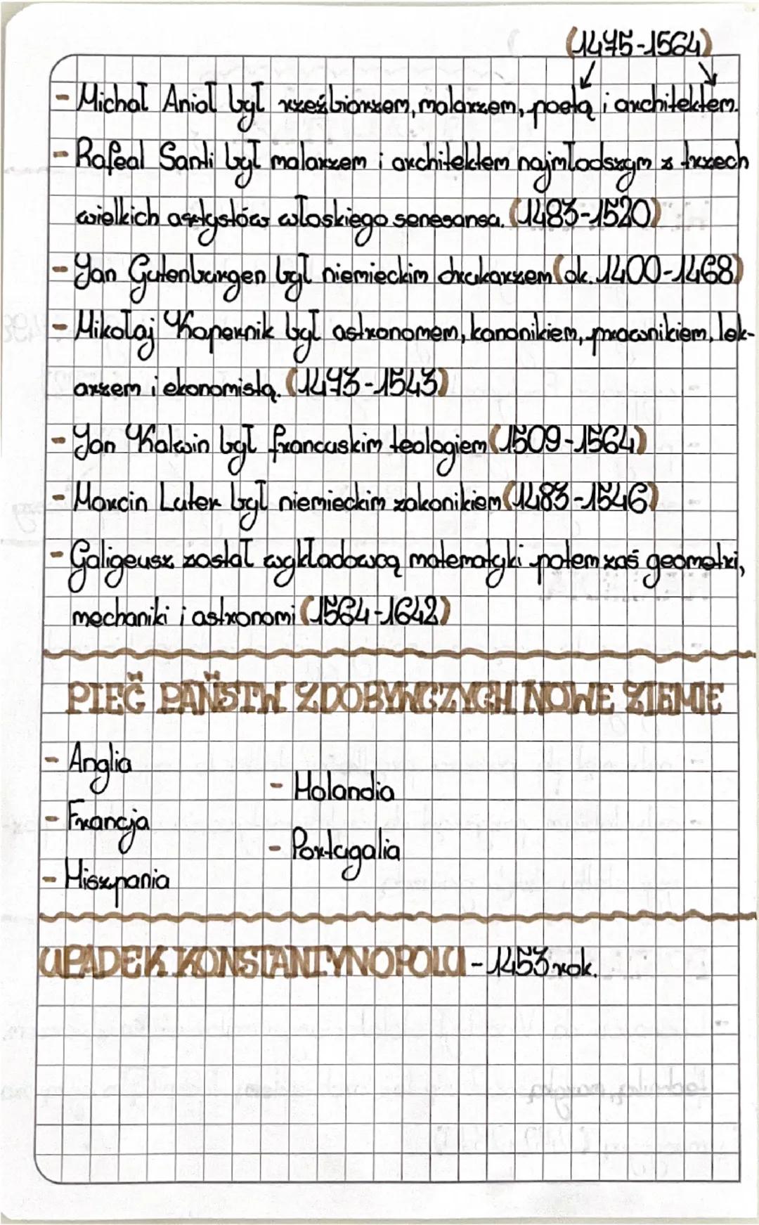 CHISORIA
HYDARZENIA - woląpienie kutxa (1517)
Codkrycie Amergli prizex Krzysztofa kolumba (1492)
.
- odkrycie drogi morskiej do Indii
prizex