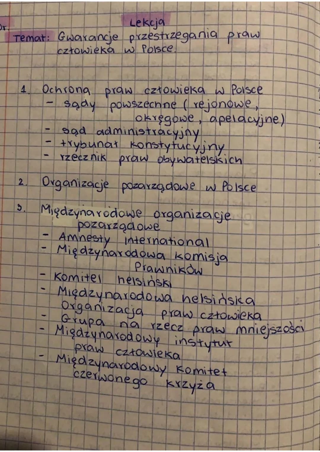 Lekcja
Temat: Gwarancje przestrzegania praw
człowieka w Polsce.
Ochrona praw człowieka w Polsce
Sądy powszechne ( rejonowe
-
okregowe, apela