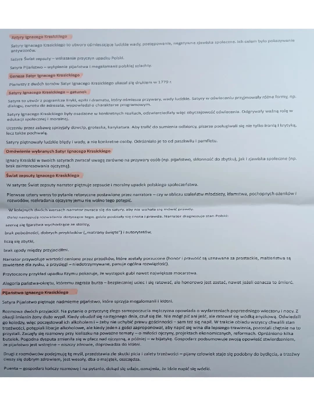 Satyry Ignacego Krasickiego