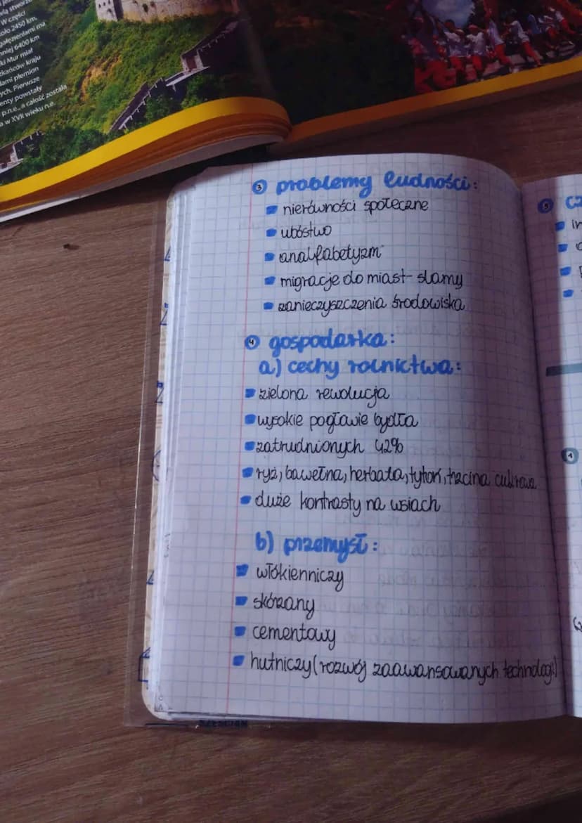TTO
Ronych
państwie
。 warone przyrodnicze:
dominują wyżyny i gory
w większości klimat zwrotnikowy monsunowy
ludność - I'm. na świecie
a) szy
