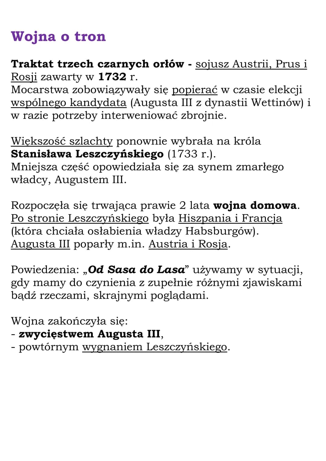 Czasy saskie: Najważniejsze informacje, ciekawostki i wojny