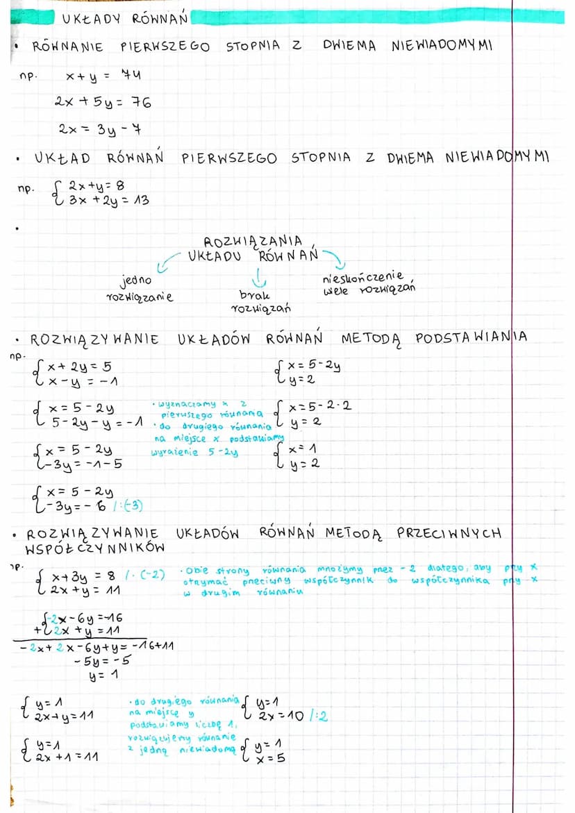 ALGEBRA, PROPORCIJA
RÓWNANIA
WYRAŻENIA ALGEBRAICZNE
• MNOŻE NIE SUMY ALGEBRAICZNEY PRZEZ JEDNOMIAN
(2a-b) (-u) = 2a · C-4) + (-b) · (-4)= -8