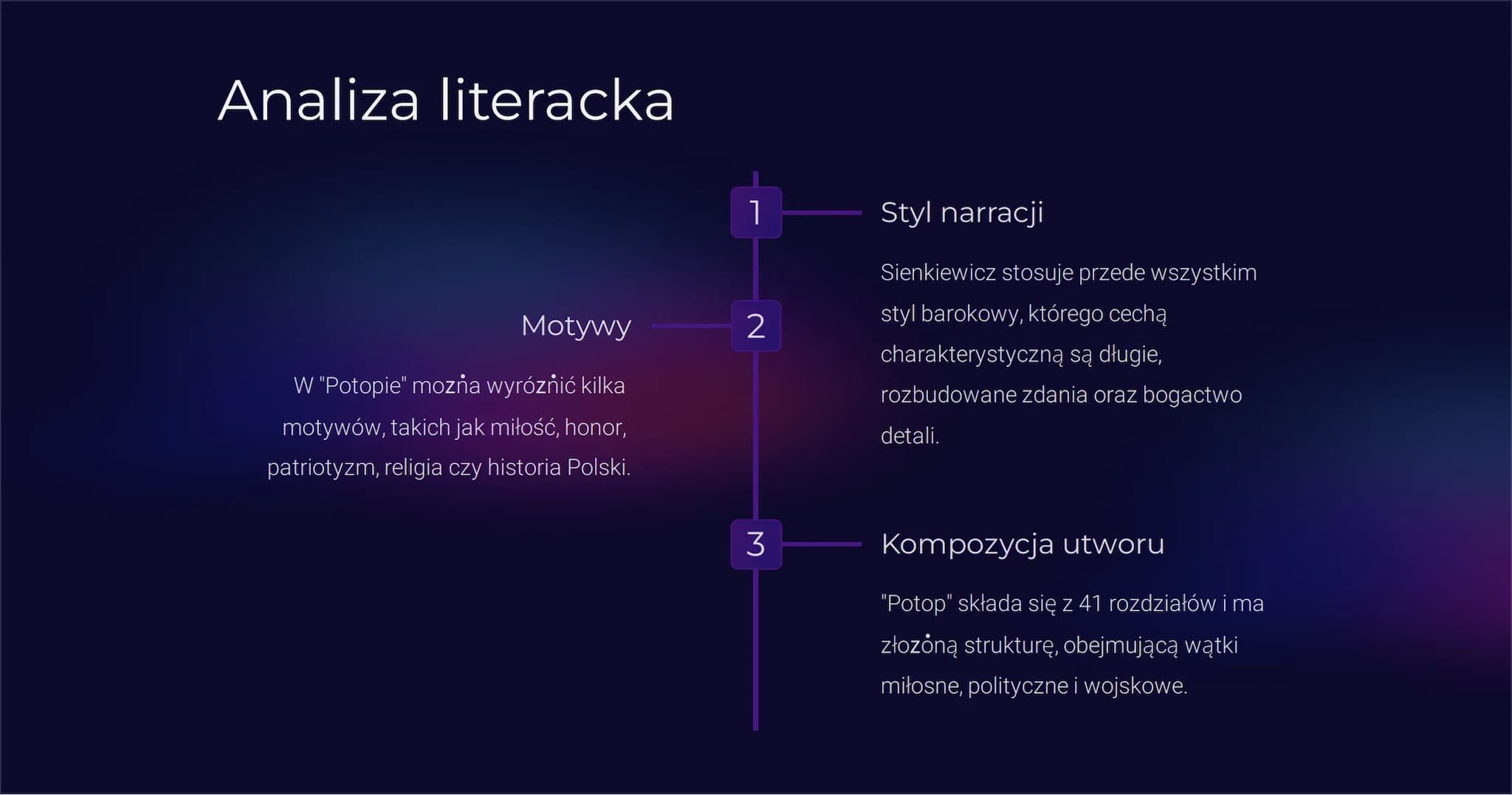Potop - twórczość
Henryka Sienkiewicza
"Potop" to powieść historyczna autorstwa Henryka Sienkiewicza,
opowiadająca o wydarzeniach z okresu r